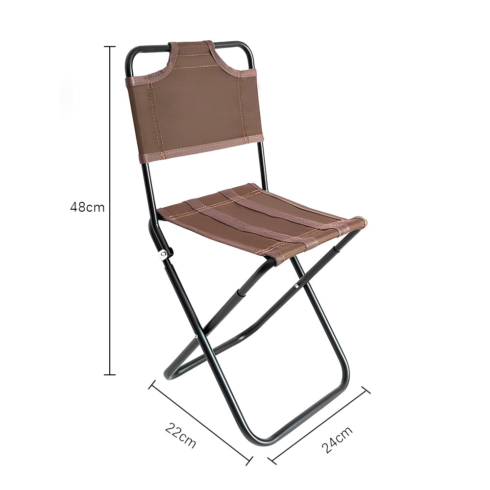 HYPERANGER Aluminum Portable Folding Camp Chair-Khaki