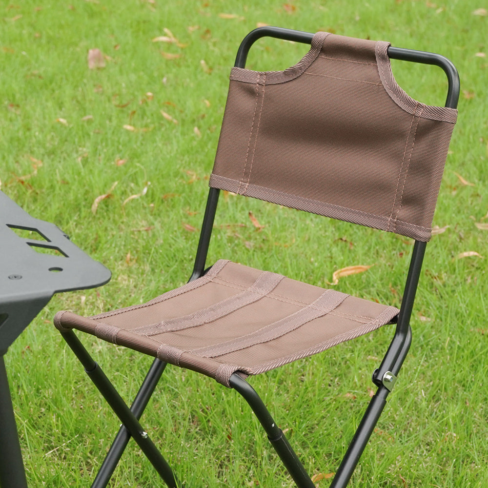 HYPERANGER Aluminum Portable Folding Camp Chair-Khaki