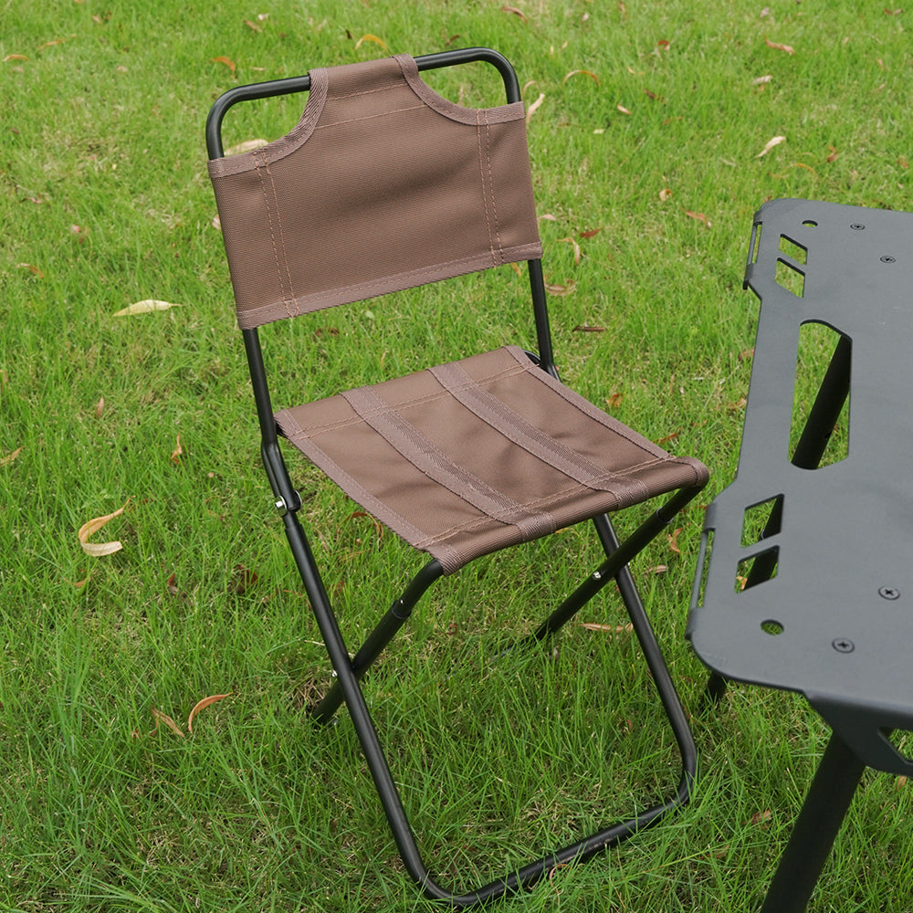 HYPERANGER Aluminum Portable Folding Camp Chair-Khaki
