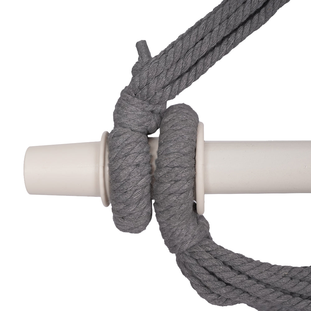 HYPERANGER Hammock Chair Hanging Rope Swing with 2 Cushions-Grey