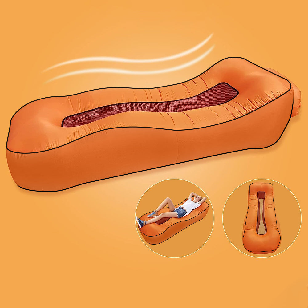 HYPERANGER Ergonomic Inflatable Lounger Beach Bed Camping Air Sofa