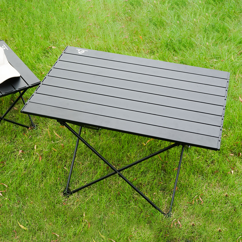 HYPERANGER Portable Aluminum Alloy Camping Folding Picnic Table