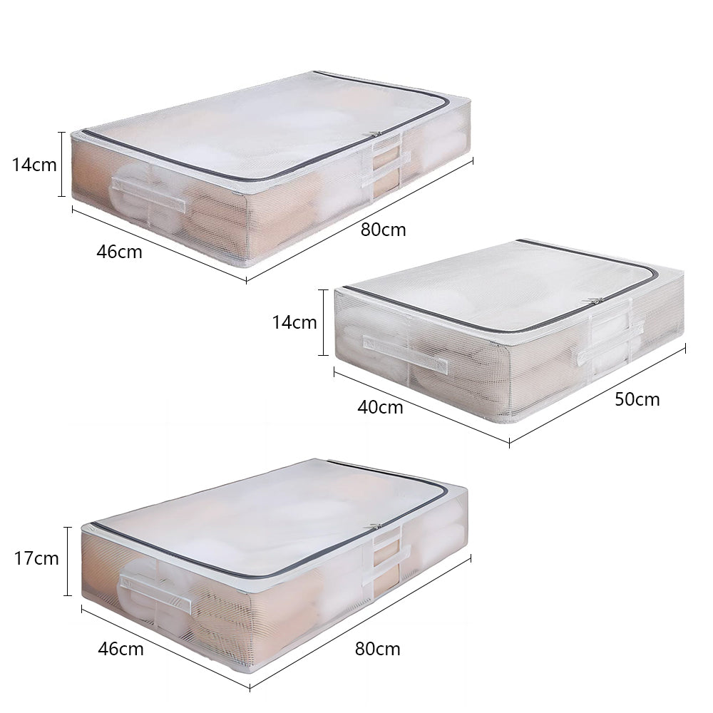 STORFEX Metal Frame Under Bed Storage Containers Cloth Storage Bin