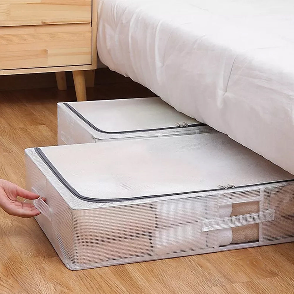 STORFEX Metal Frame Under Bed Storage Containers Cloth Storage Bin
