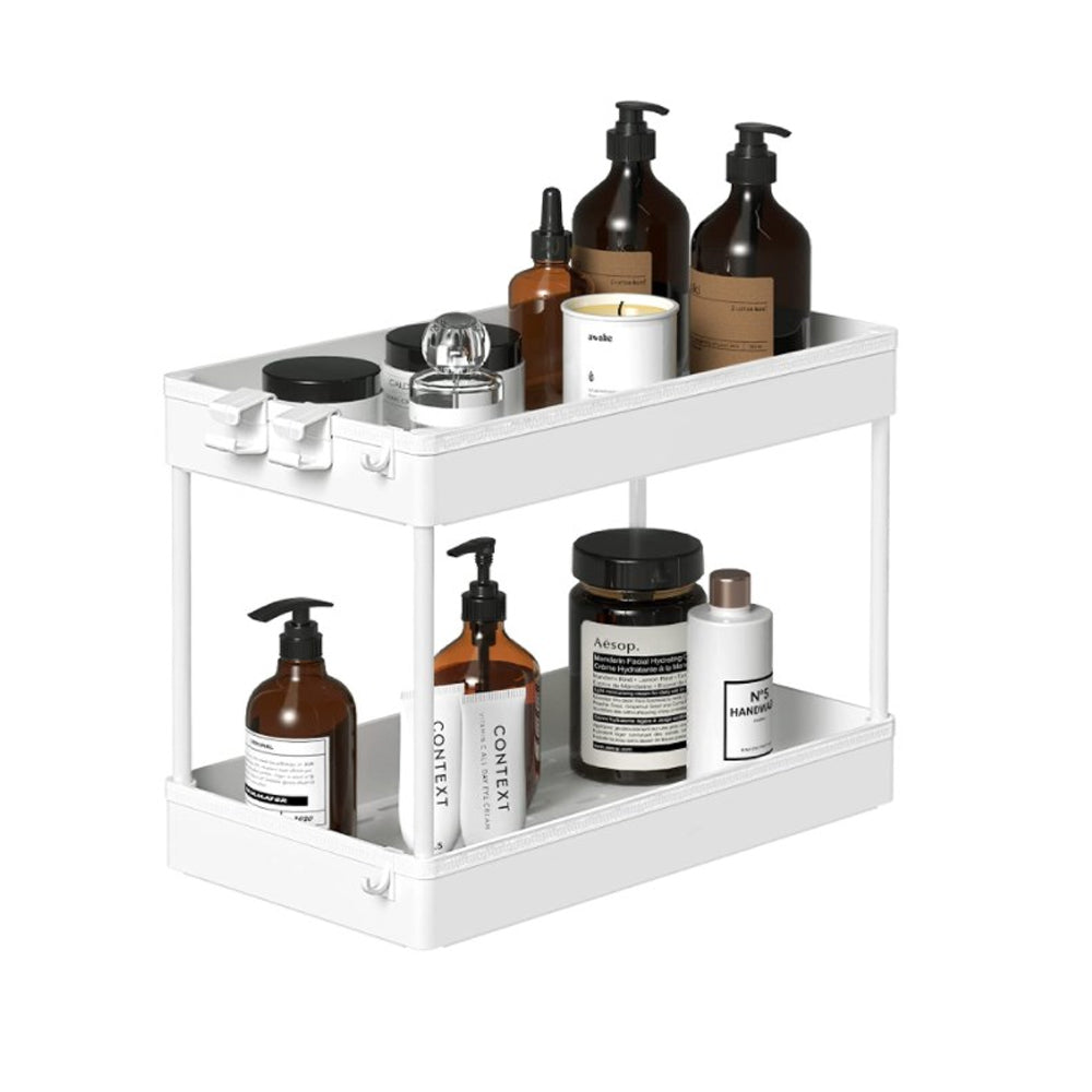 STORFEX 2-Tier Under Sink Storage Organizer Bathroom Standing Rack
