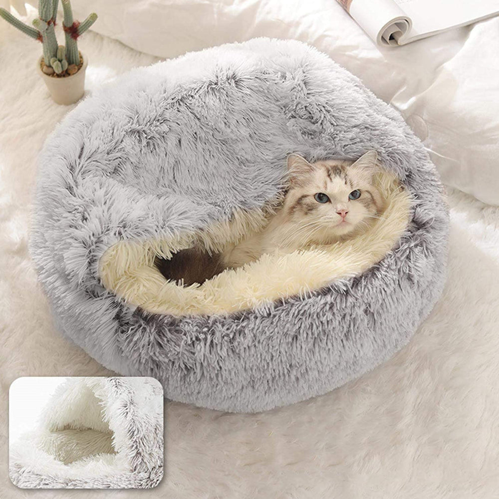PETSWOL Cozy Burrowing Cave Pet Bed for Dogs and Cats