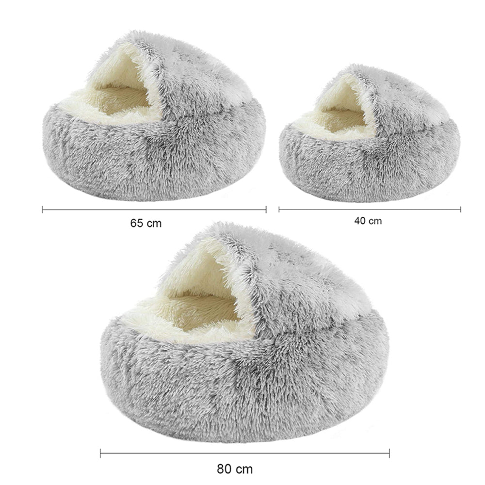 PETSWOL Cozy Burrowing Cave Pet Bed for Dogs and Cats