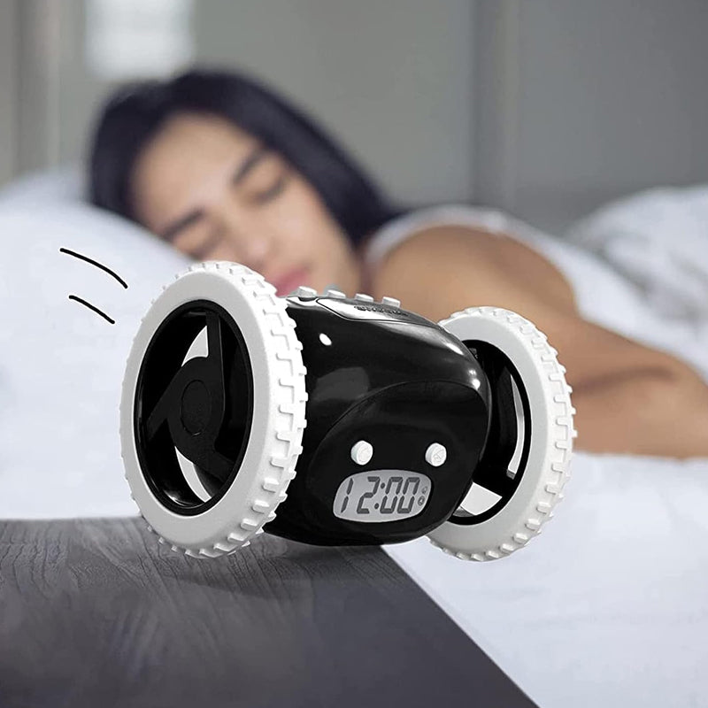 LED Lazy Running Electronic Digital Alarm Clock- Battery Operated