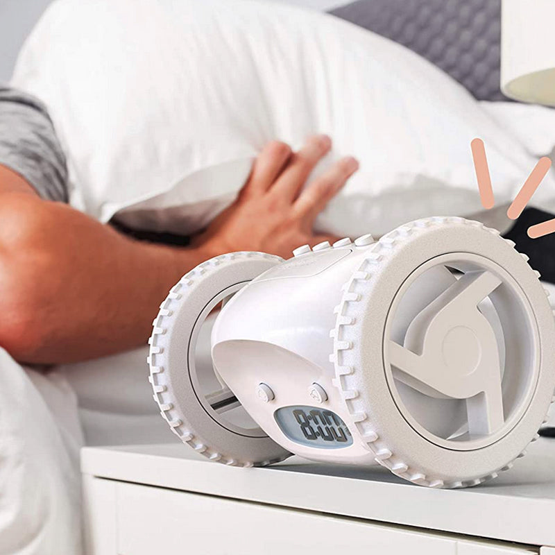 LED Lazy Running Electronic Digital Alarm Clock- Battery Operated