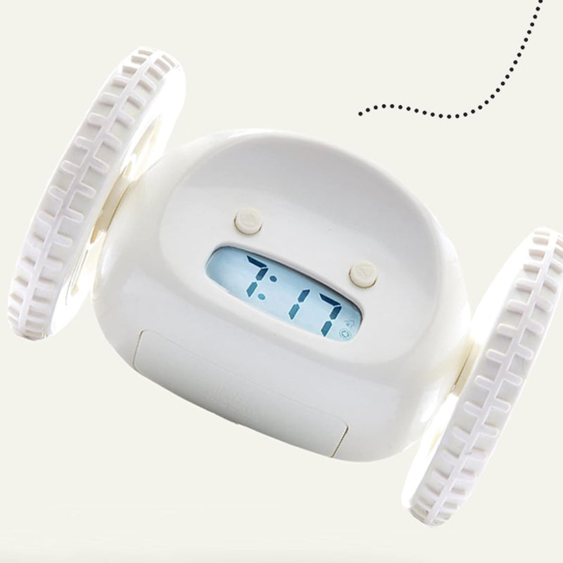 LED Lazy Running Electronic Digital Alarm Clock- Battery Operated