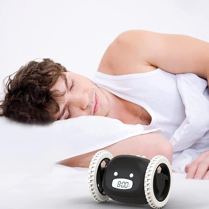 LED Lazy Running Electronic Digital Alarm Clock- Battery Operated