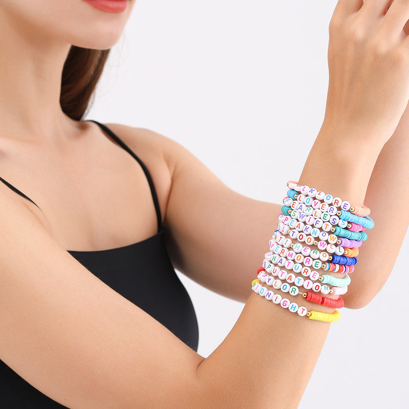 Album Inspired Taylor Concert Friendship Bracelet Polymer Clay Beads