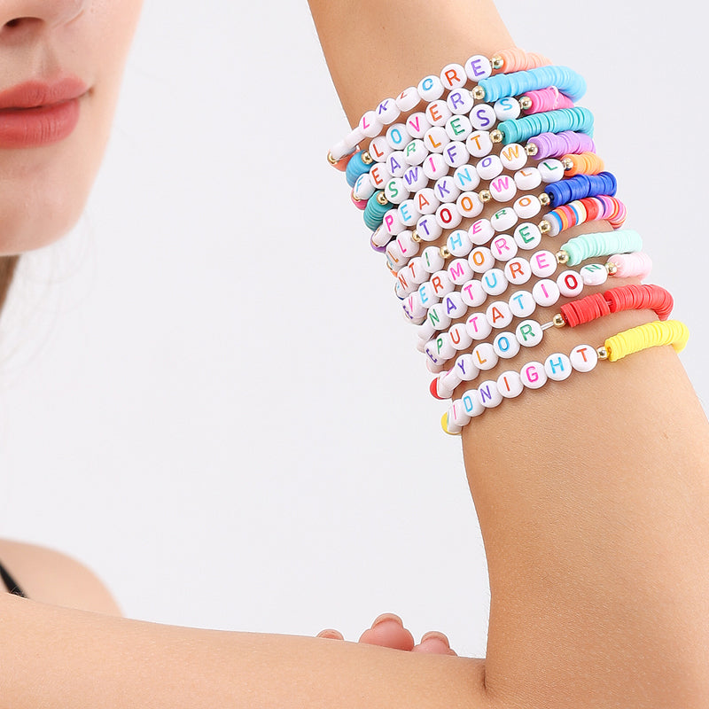 Album Inspired Taylor Concert Friendship Bracelet Polymer Clay Beads