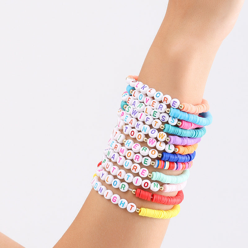 Album Inspired Taylor Concert Friendship Bracelet Polymer Clay Beads