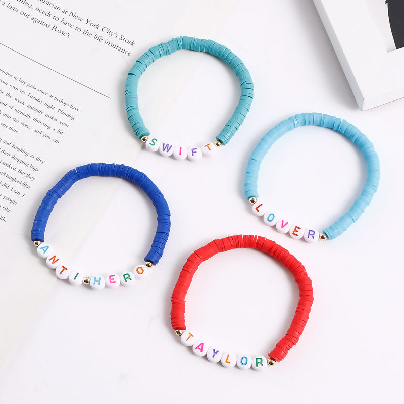 Album Inspired Taylor Concert Friendship Bracelet Polymer Clay Beads