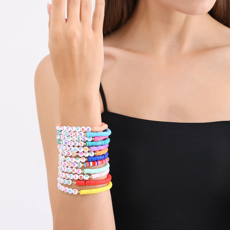 Album Inspired Taylor Concert Friendship Bracelet Polymer Clay Beads