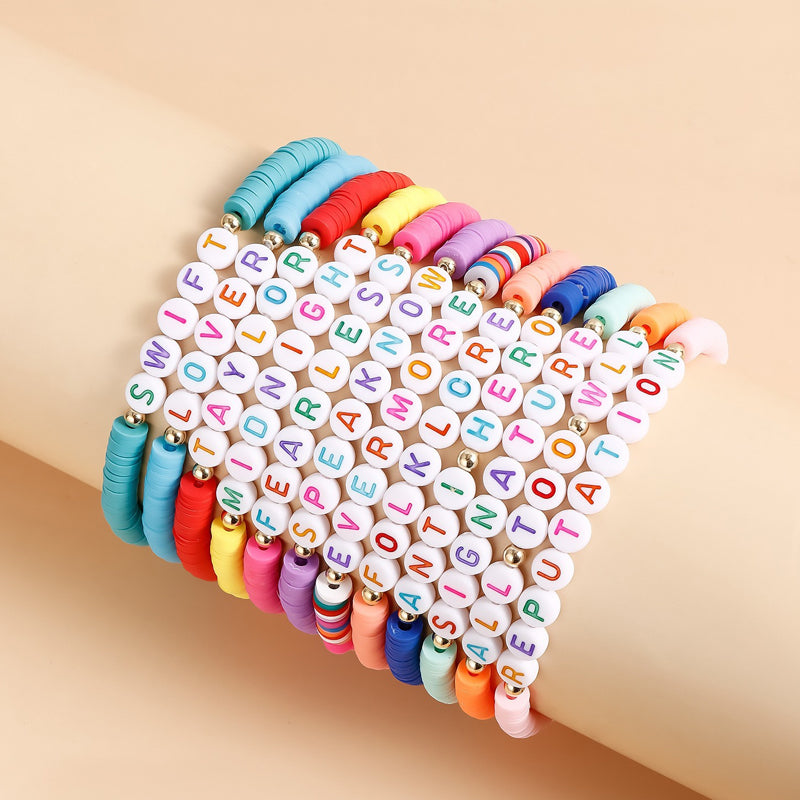 Album Inspired Taylor Concert Friendship Bracelet Polymer Clay Beads