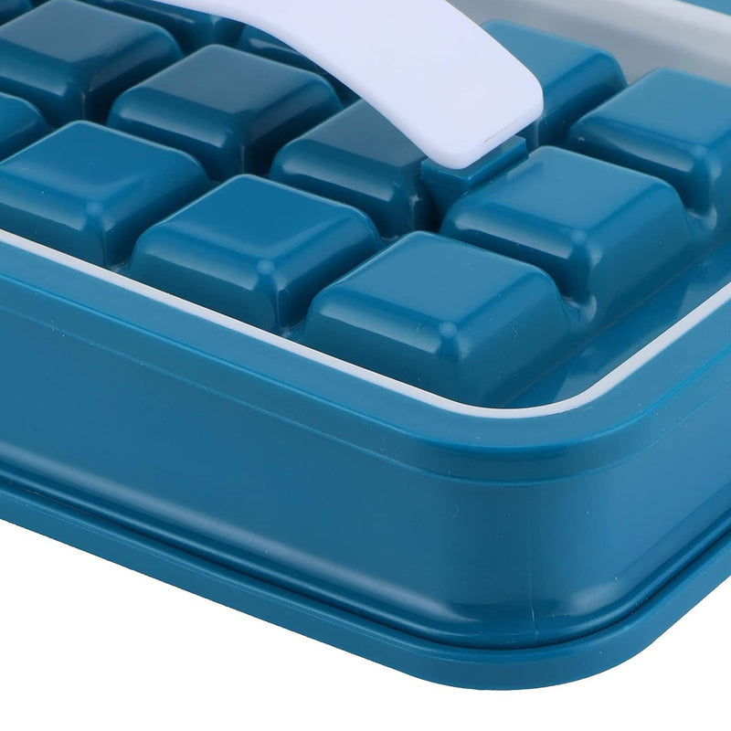 Water Tight Stackable Quick-Release Silicon Ice Cube Molder with Lid