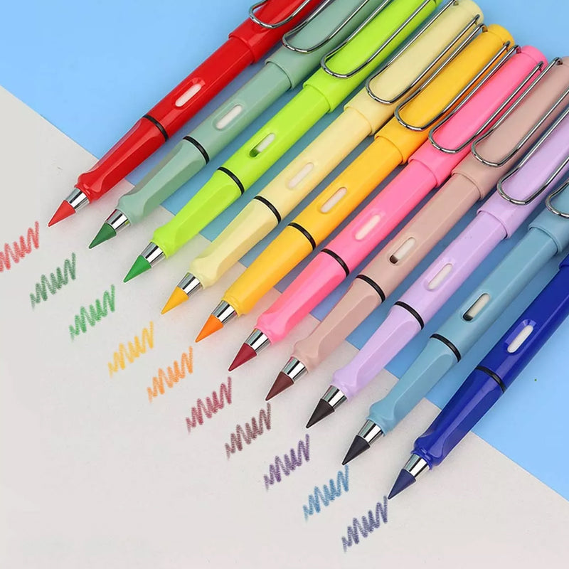 Pack of 12 Eternal Pencils Everlasting Inkless Colored Drawing Pens