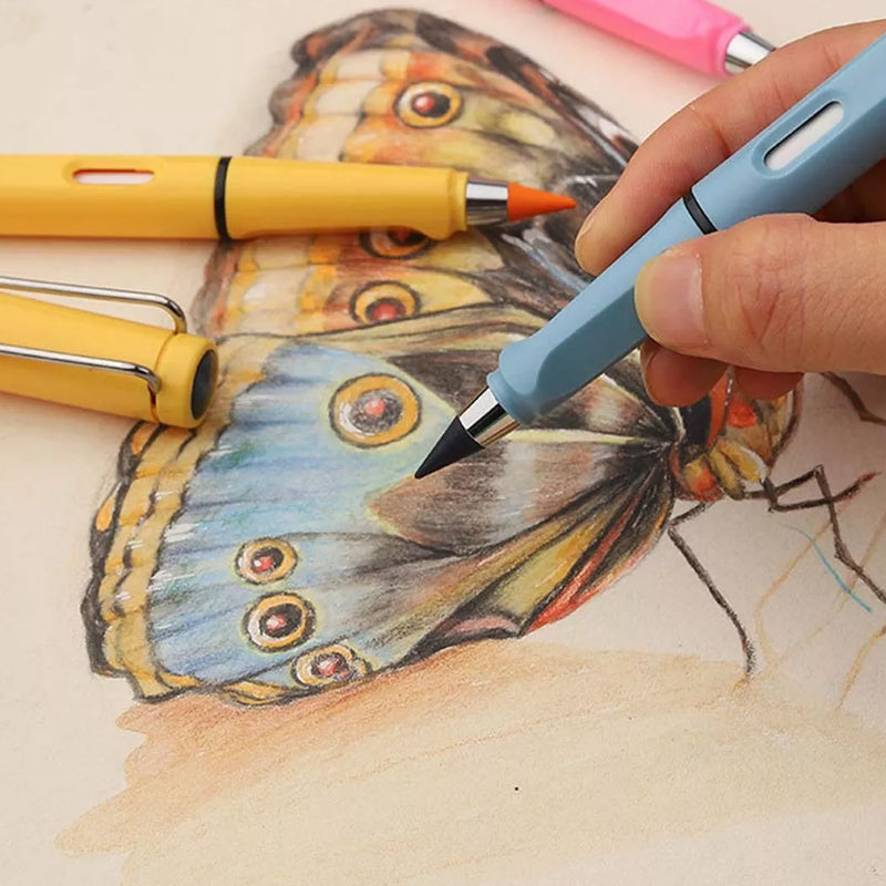 Pack of 12 Eternal Pencils Everlasting Inkless Colored Drawing Pens