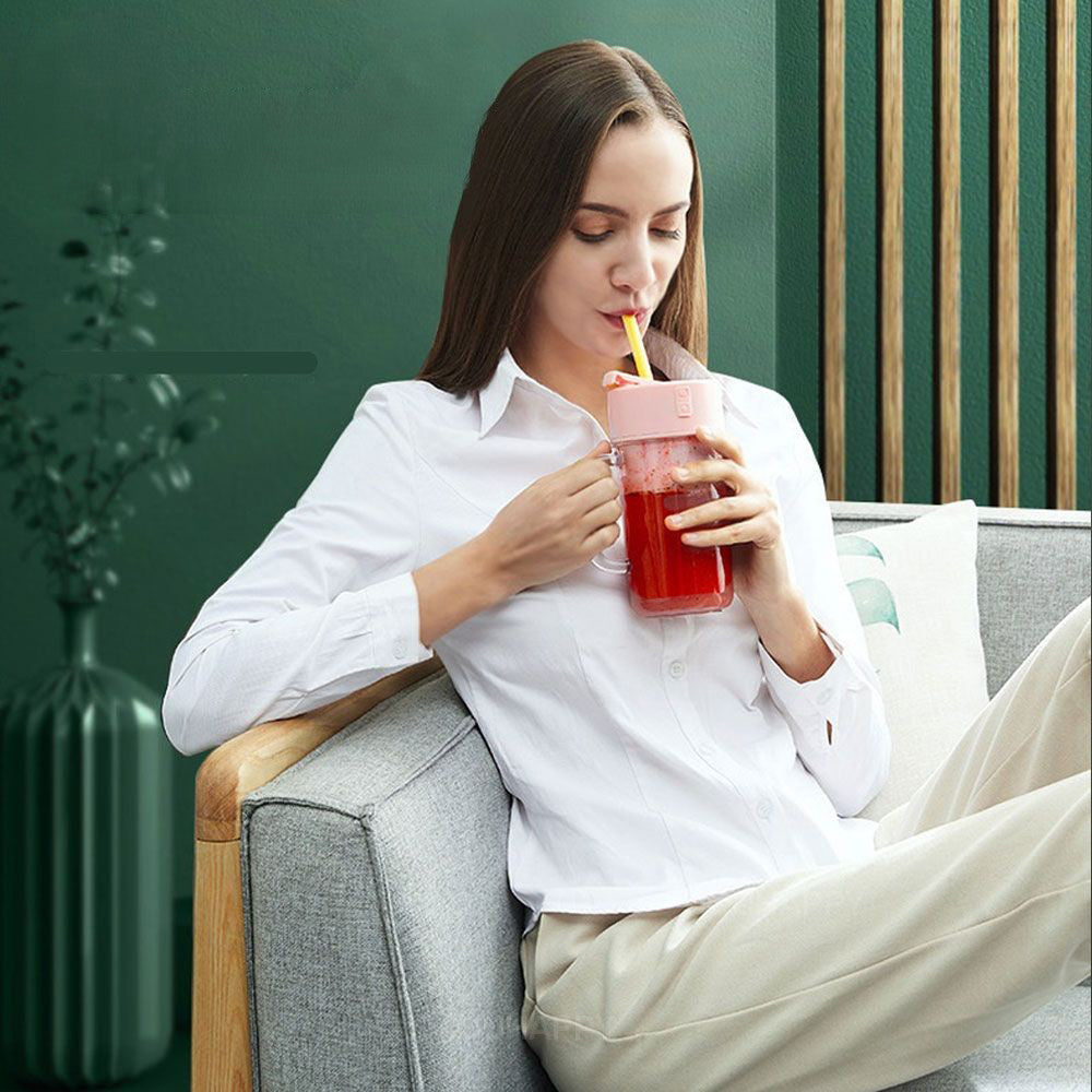 10-Blades Portable Electric Juicer Mug USB -Rechargeable