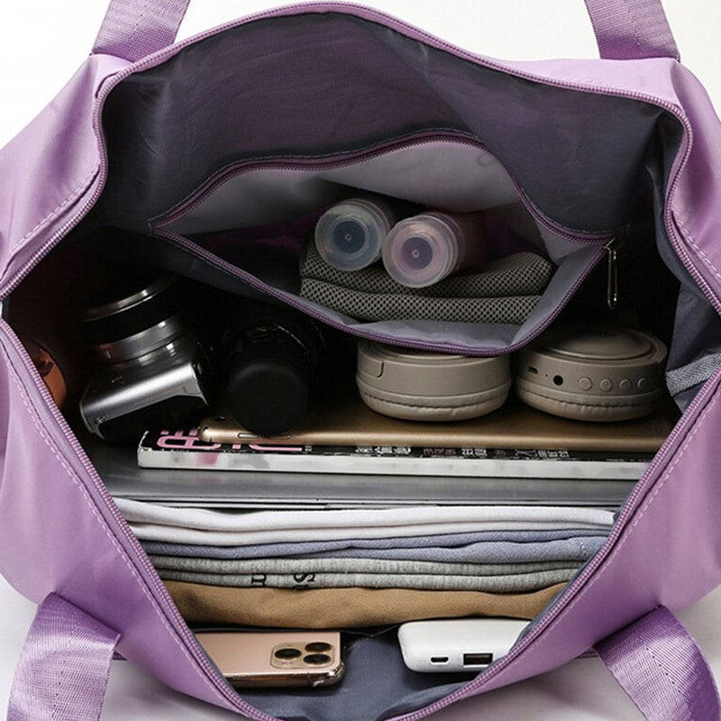 Large Capacity Collapsible Travel Bag with Dry and Wet Compartment