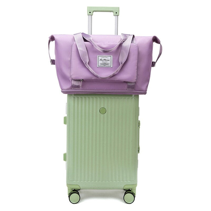 Large Capacity Collapsible Travel Bag with Dry and Wet Compartment