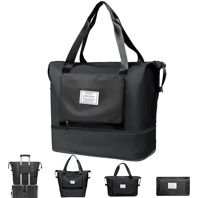 Large Capacity Collapsible Travel Bag with Dry and Wet Compartment