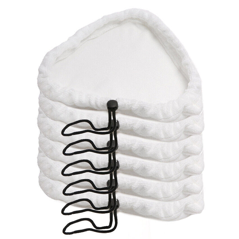 Pack of 6 Replacement Washable and Reusable Triangle Steam Mop Pads