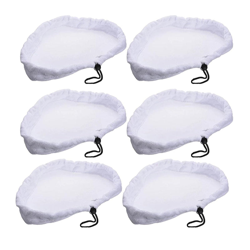 Pack of 6 Replacement Washable and Reusable Triangle Steam Mop Pads