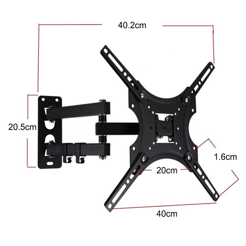 Full Motion TV Wall Mount Bracket Swivel Tilt for 32 to 55-inch TV