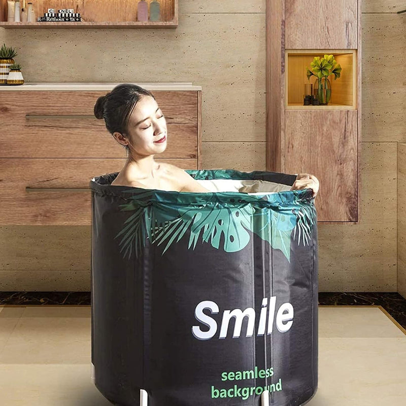 Portable Japanese Soaking Bathtub Free-Standing Adult Dipping Barrel