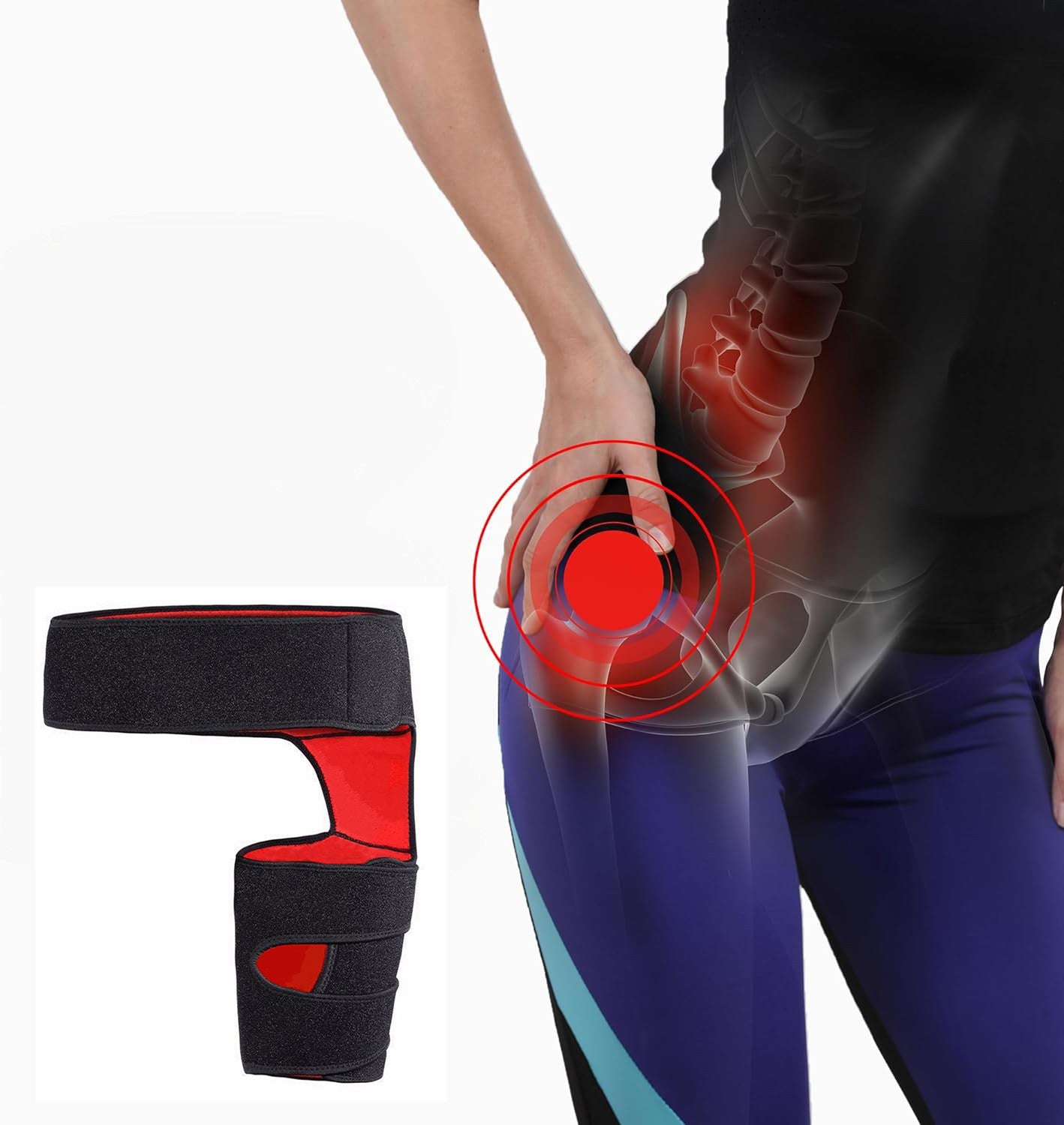 Adjustable Groin and Hip Brace Pain Relief for Men and Women
