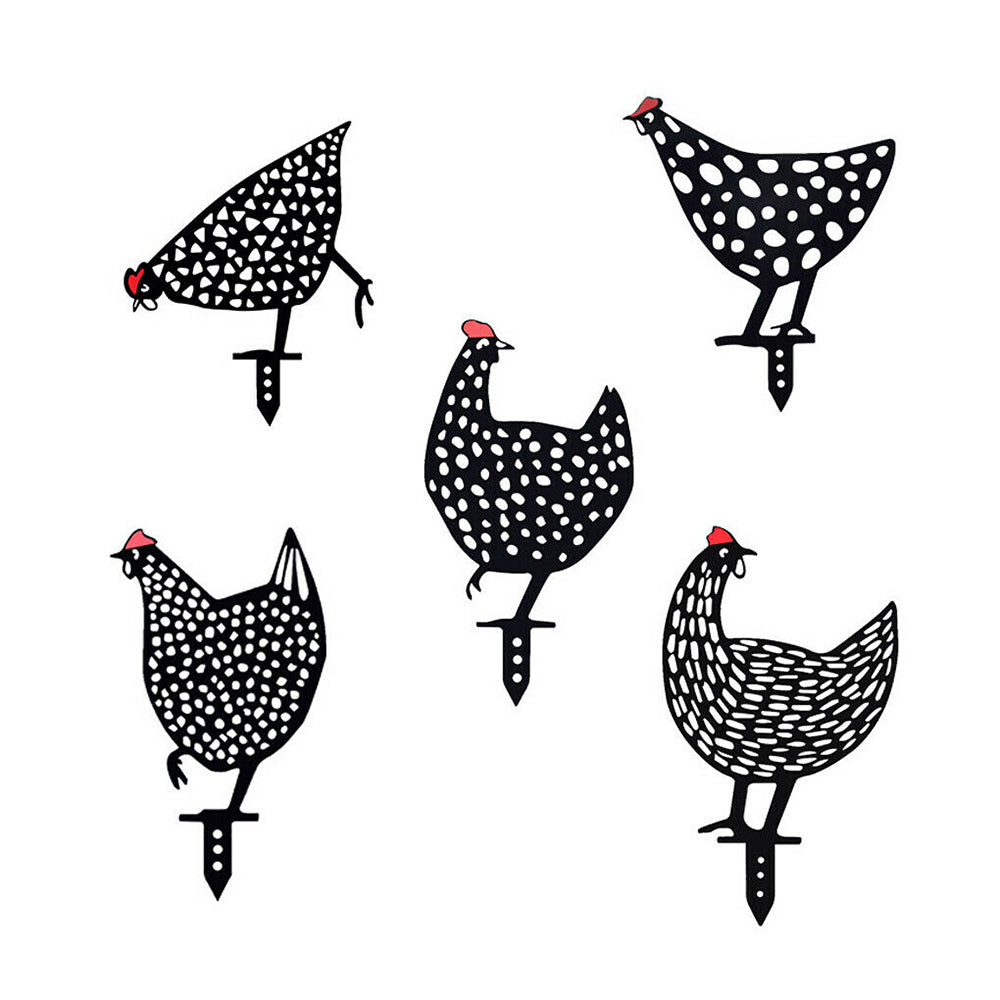 5X Garden Ornaments Chicken Yard Art Garden Backyard Lawn Decor