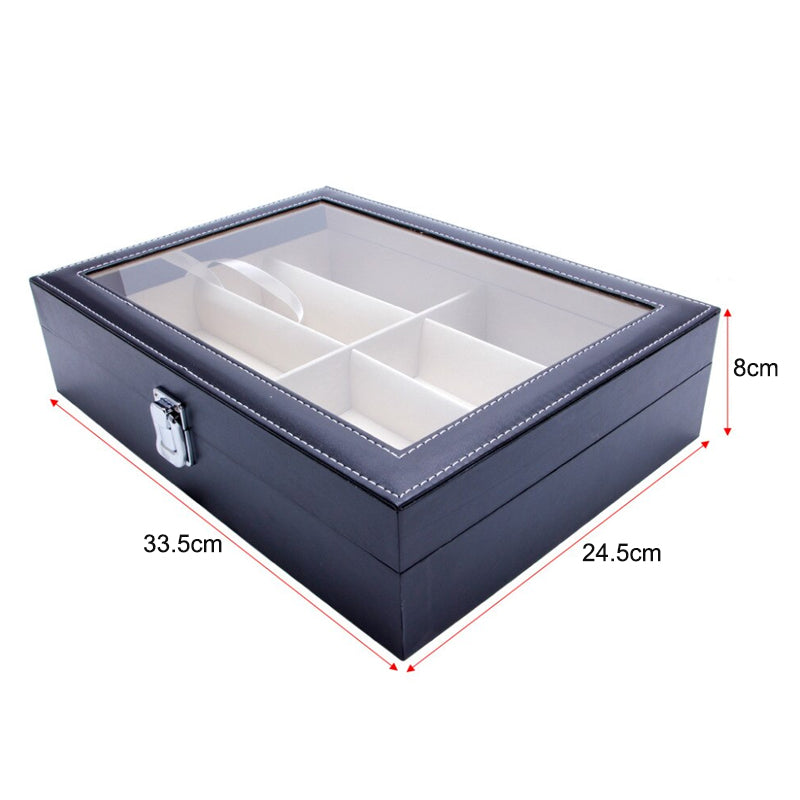 8 Slot Eyeglasses Collection Box Eyewear Jewelry Display Organizer