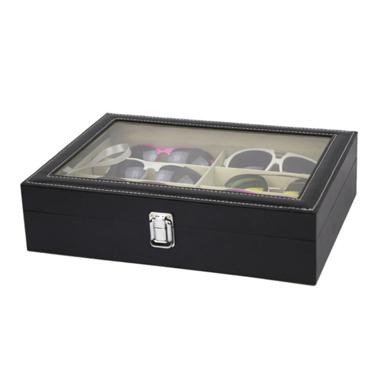 8 Slot Eyeglasses Collection Box Eyewear Jewelry Display Organizer