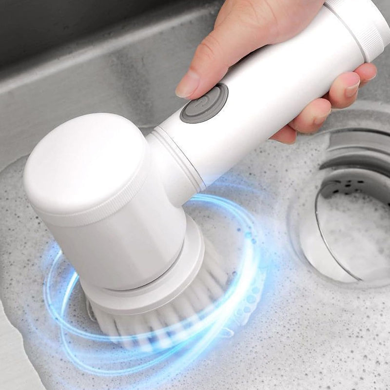 5-in-1 Cordless Electric Deep Cleaning Handheld Brush - USB Rechargeable