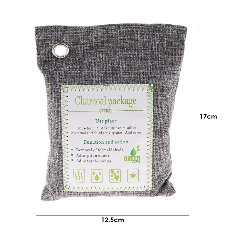 Pack of 5 Activated Bamboo Charcoal Air Purifying Deodorizing Bags