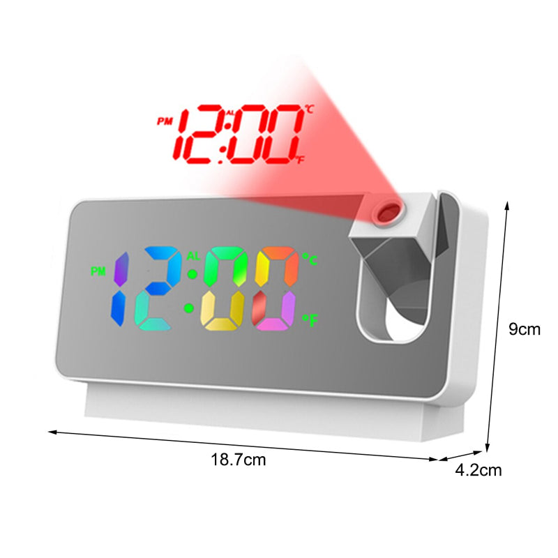 Wall Projection Digital Display Alarm Clock with Thermometer Function