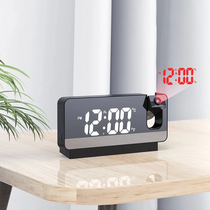 Wall Projection Digital Display Alarm Clock with Thermometer Function