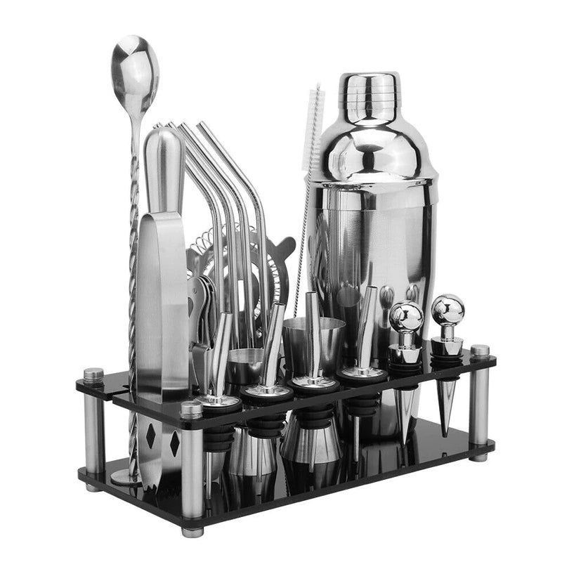 750ml 20Pcs Stainless Steel Cocktail Shaker Set  Premium Bartending Kit