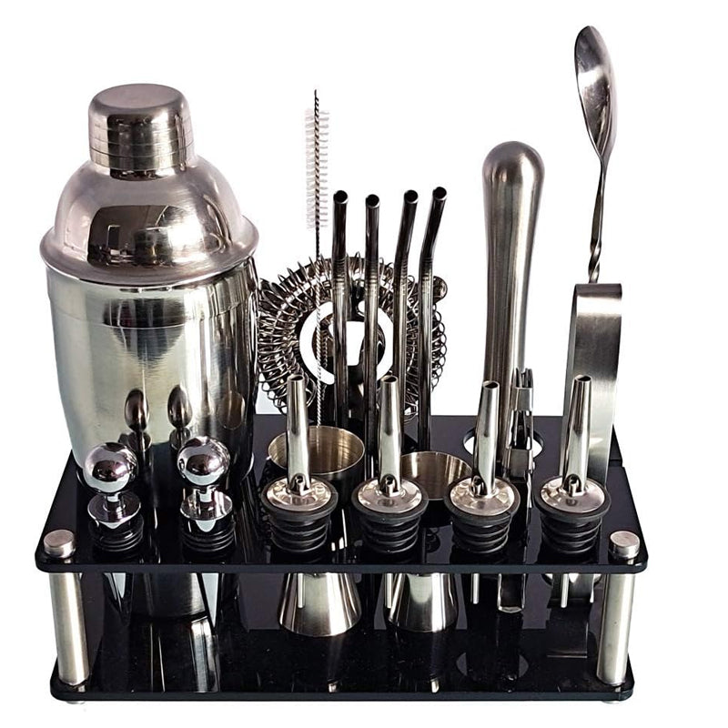 750ml 20Pcs Stainless Steel Cocktail Shaker Set  Premium Bartending Kit