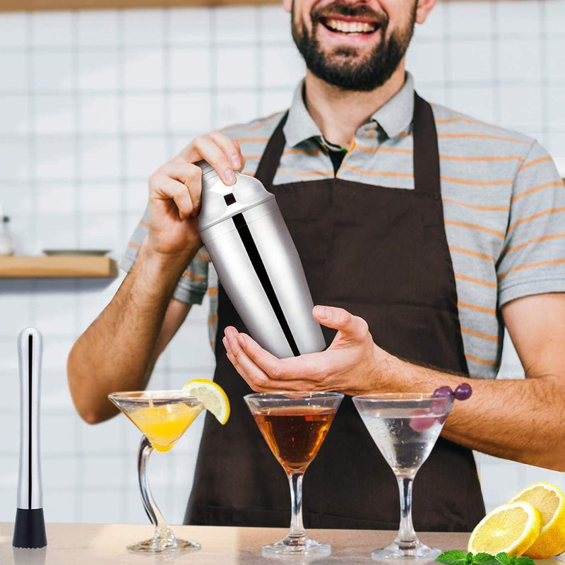 750ml 20Pcs Stainless Steel Cocktail Shaker Set  Premium Bartending Kit