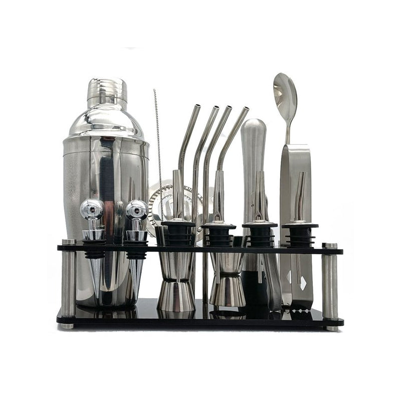 750ml 20Pcs Stainless Steel Cocktail Shaker Set  Premium Bartending Kit
