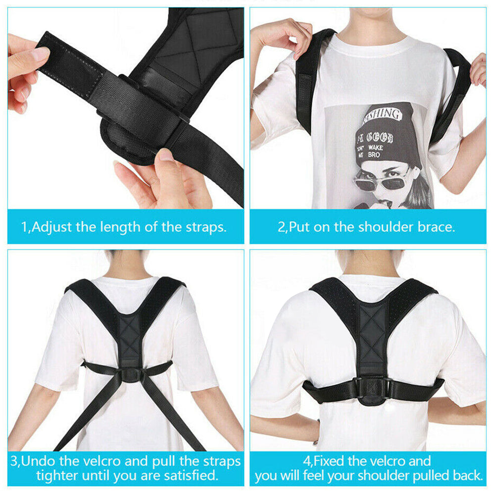 Posture Clavicle Support Corrector Back Straight Shoulders Brace Strap