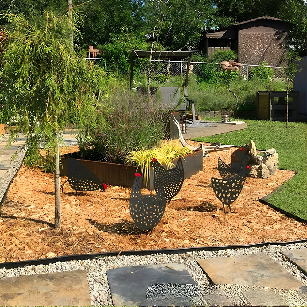 5X Garden Ornaments Chicken Yard Art Garden Backyard Lawn Decor