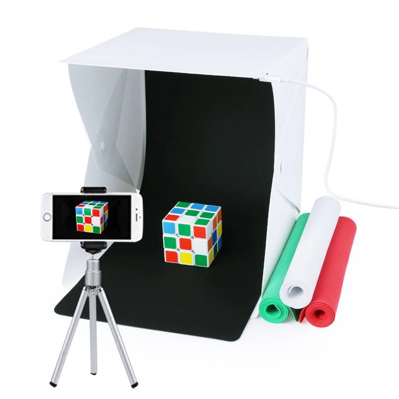 9" Mini Foldable Photography Lightbox Studio Lightroom LED Softbox