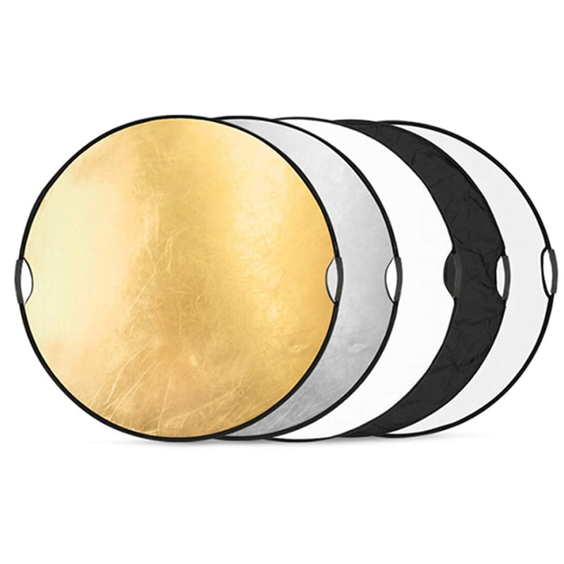 5-in-1 Multiple Collapsible Photo Reflector with Handlebar and Case
