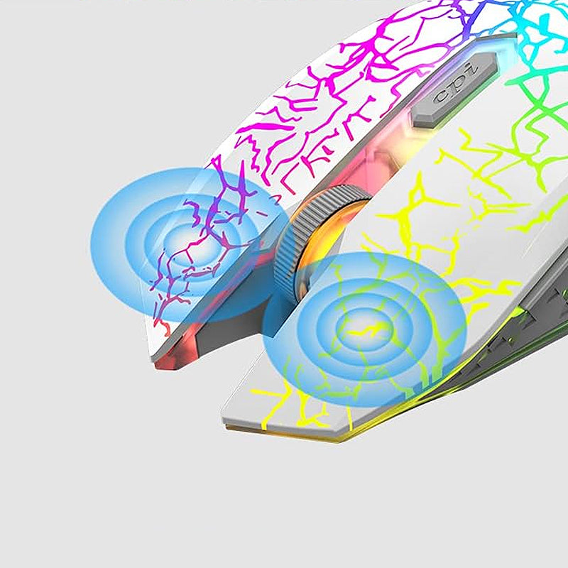 Rainbow Backlit Wireless Gaming Keyboard Mouse and Mat Combo Set