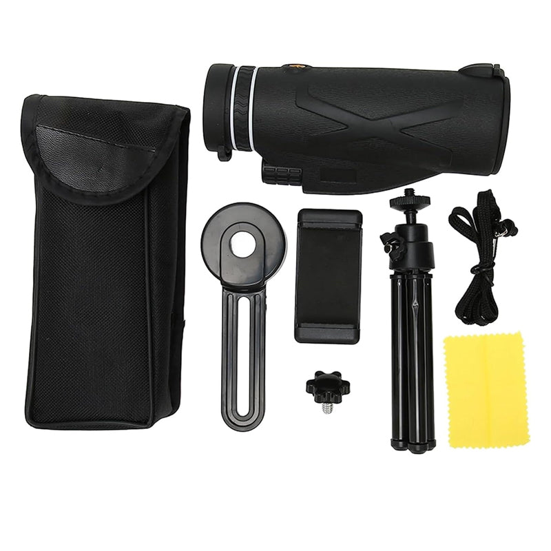 Night Vision 80x100 HD Monocular Telescope with Tripod and Phone Adapter